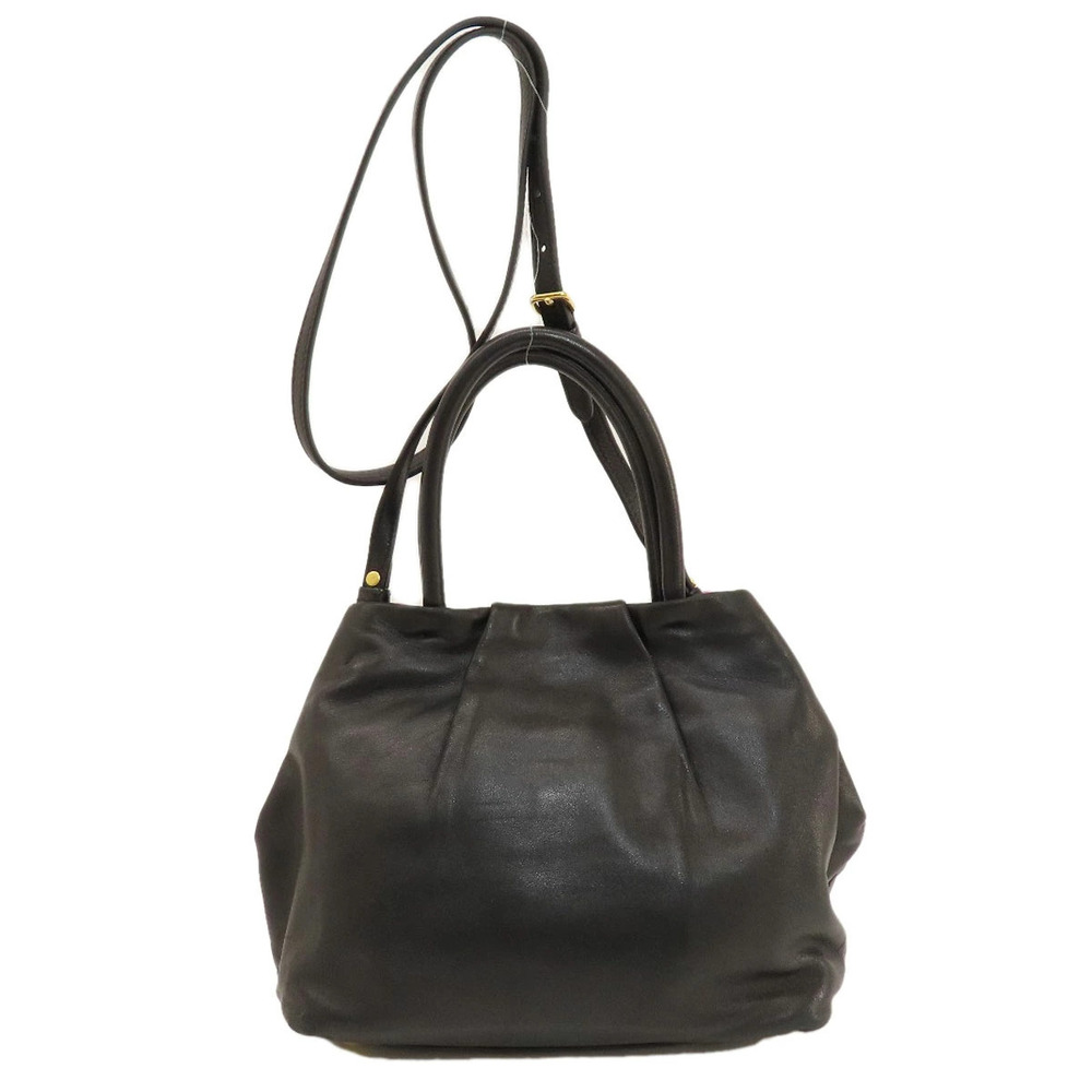 Prada bow pink black satchel Fiocco prominent bow leather